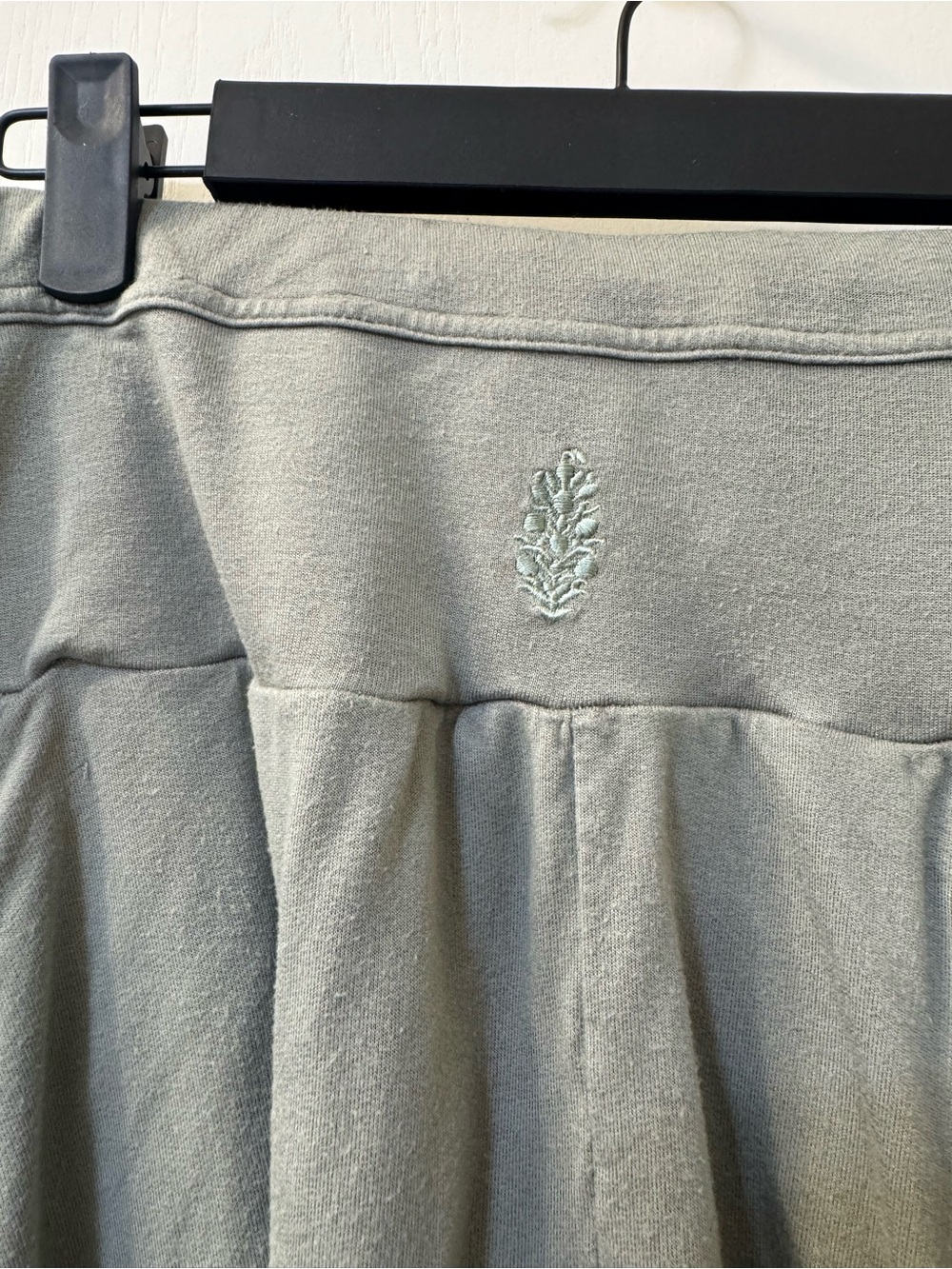 Free People Olive Green Wide Leg Tiered Pants - Picture 3 of 4